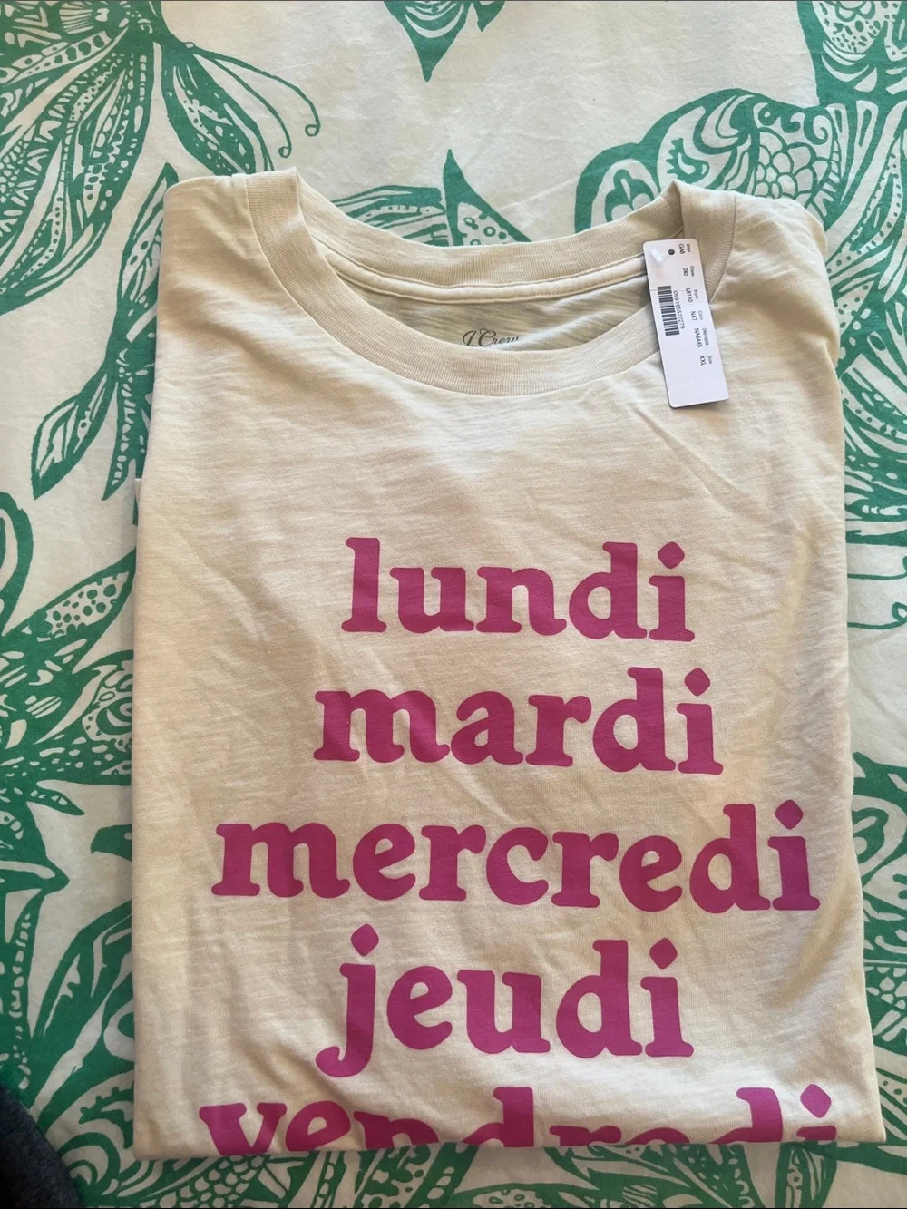 J. Crew "Les jours de la semaine" crewneck T-shirt - Picture 3 of 6